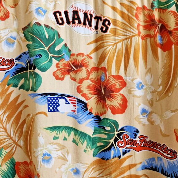Reyn Spooner San Francisco Giants Men’s Shirt XL Aloha Floral Hawaiian MLB EUC - Picture 4 of 6